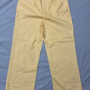 Women’s 33 Joe's Jeans high rise wide leg crop,Summer Pear Yellow